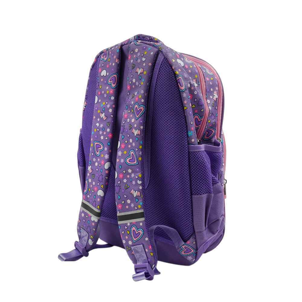 کوله پشتی سام پک Sam Pack طرح قلب یاسی کد MO0098-12